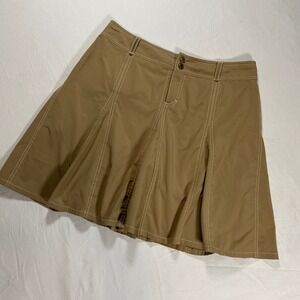 Athleta Whatever Skort Size 12 Khaki A-Line Golf Tennis Pickleball  Active Wear